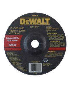 Disco Desbaste Metal 7"x1/4x7/8 Dewalt Dw44580