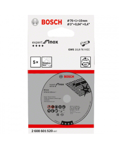 Disco Corte Bosch 3" (76mm) Expert For Inox 5 Piezas
