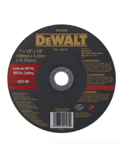 DISCO CORTE METAL 7 X 1/8 X 7/8 DEWALT DW44560