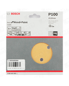 Lija Disco Grano 100 Gex 150-6 Perforada (5 Un) Bosch